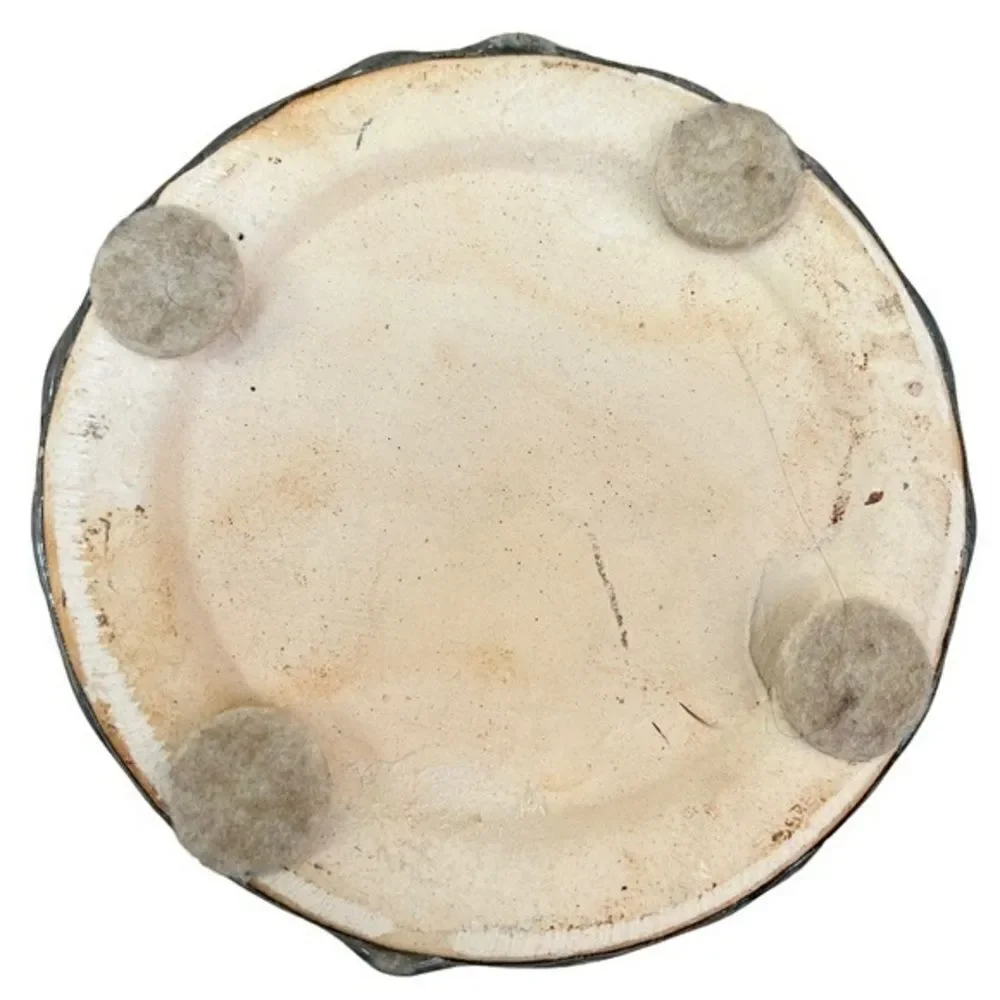 Vintage Large Vase Mid Century Modern Drip Glaze, has a tiny crack in one handle